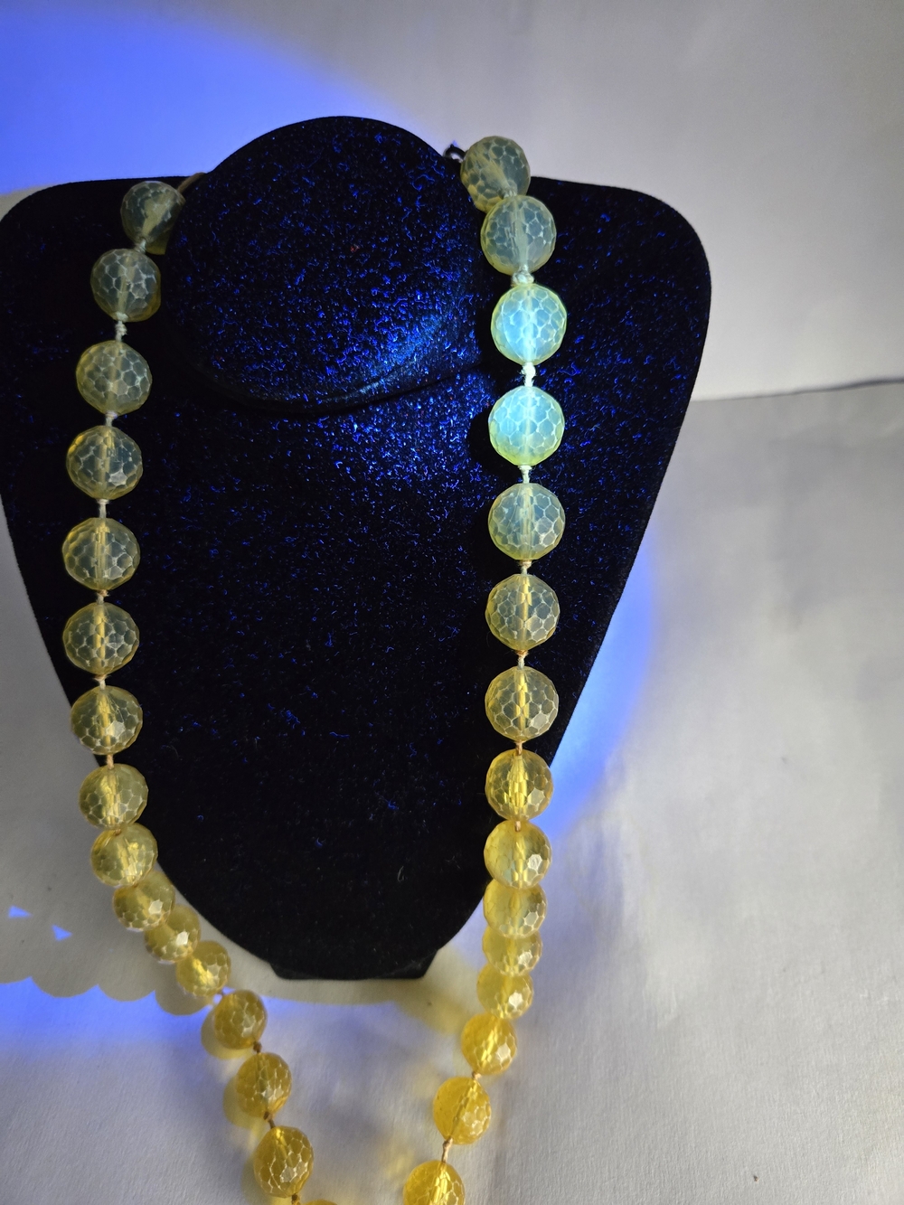 Yellow Faceted Bead Necklace for Women - Bright Statement Necklace